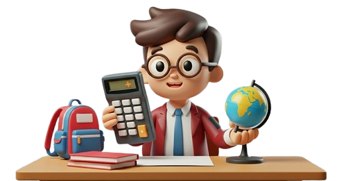 Student with Calculator